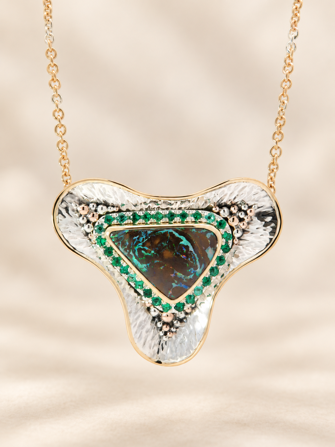 Silver and Gold Opal Pendant Brisbane