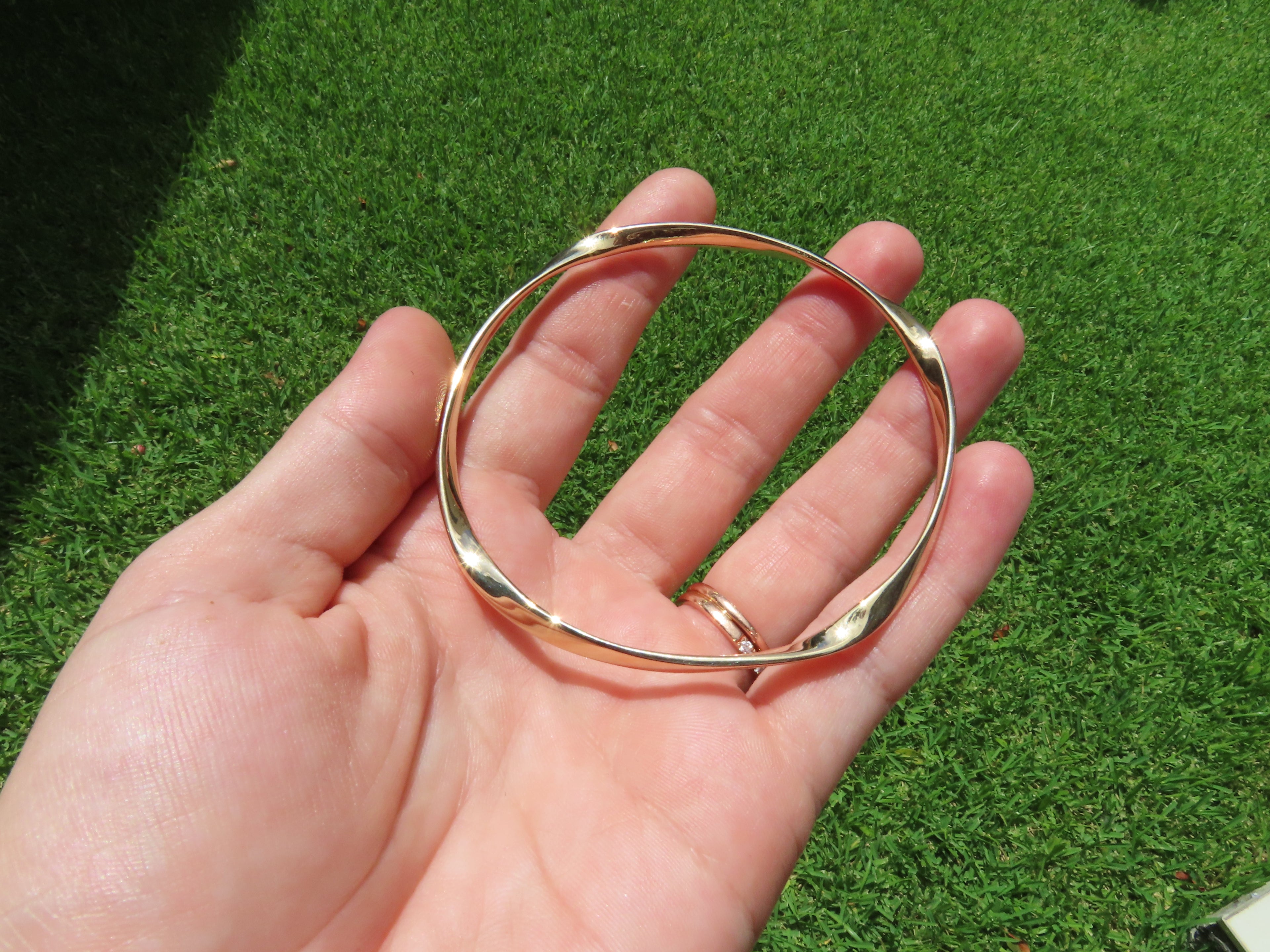 Gold Twisted Bangle Custom Design Brisbane