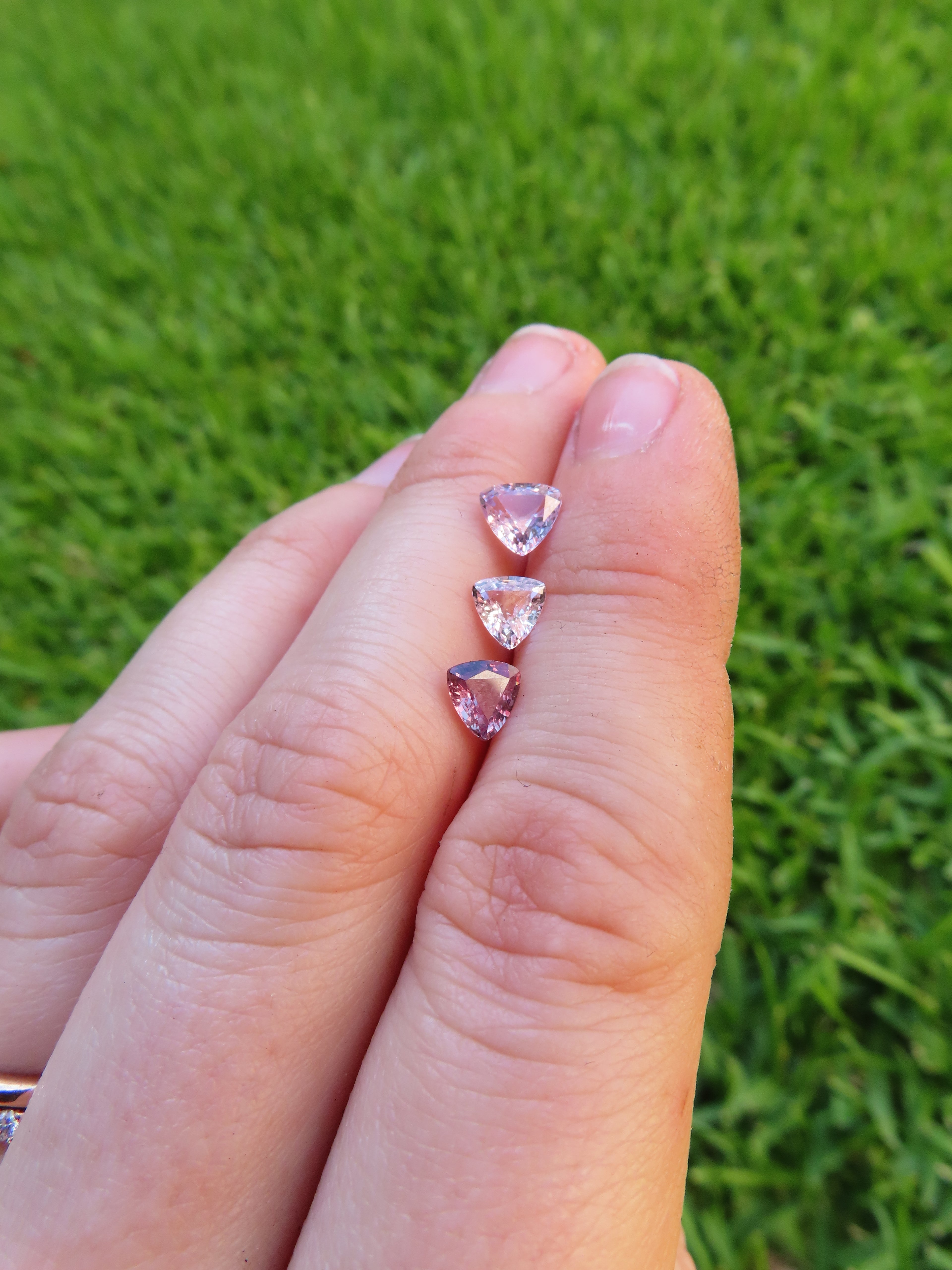 Trilliant Light Pink Sapphire