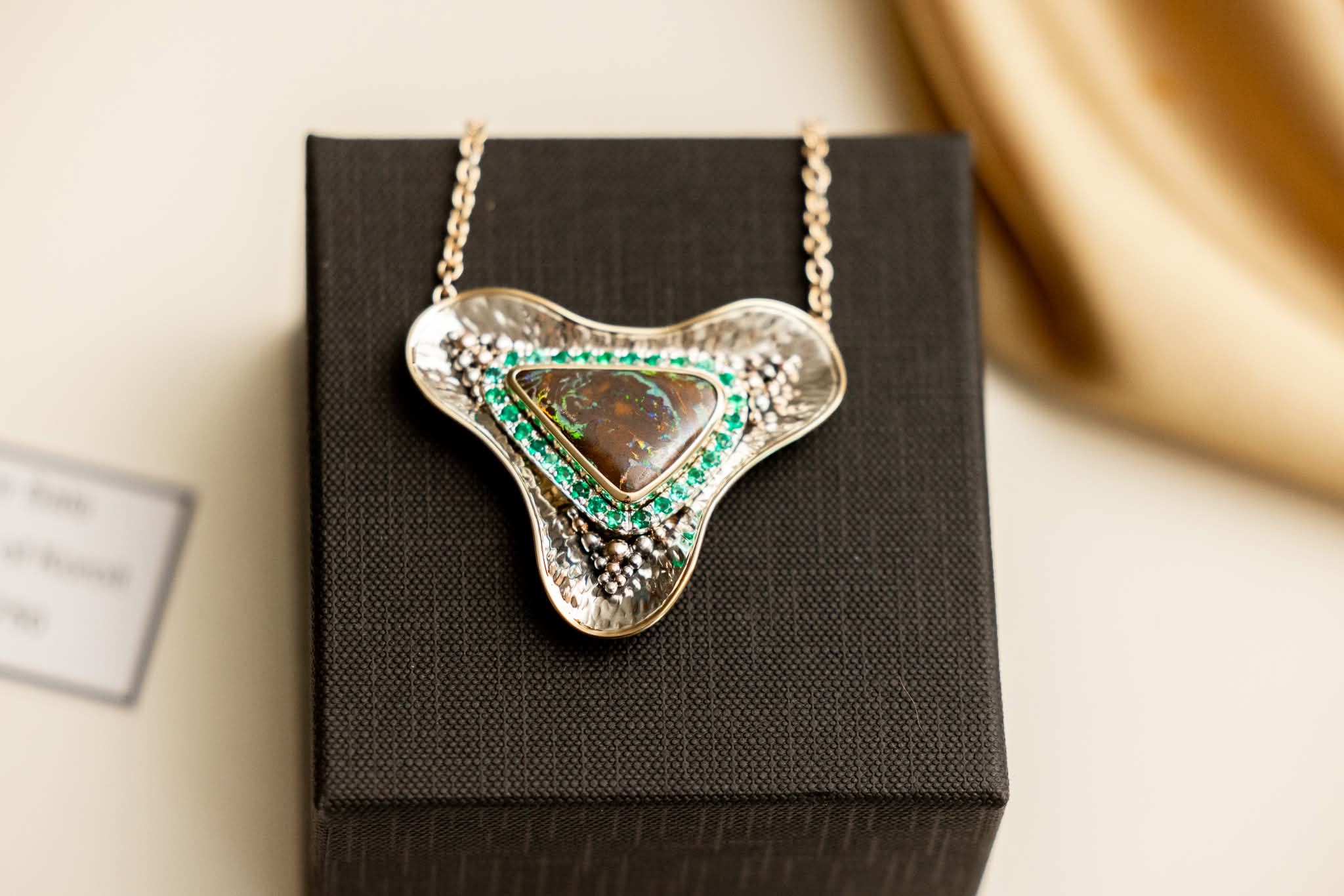 Silver and Gold Opal Pendant Brisbane