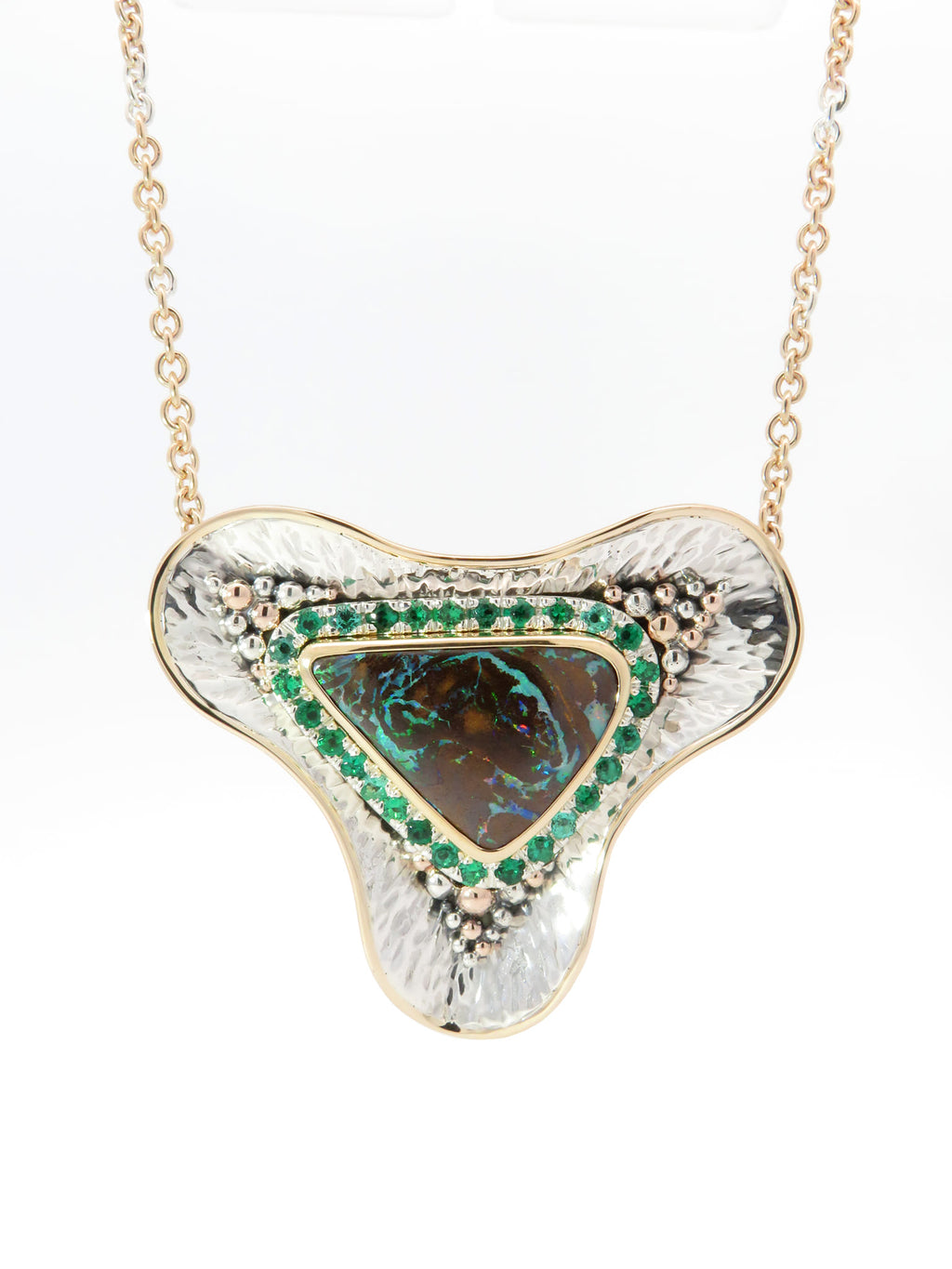 Silver and Gold Opal Pendant Brisbane