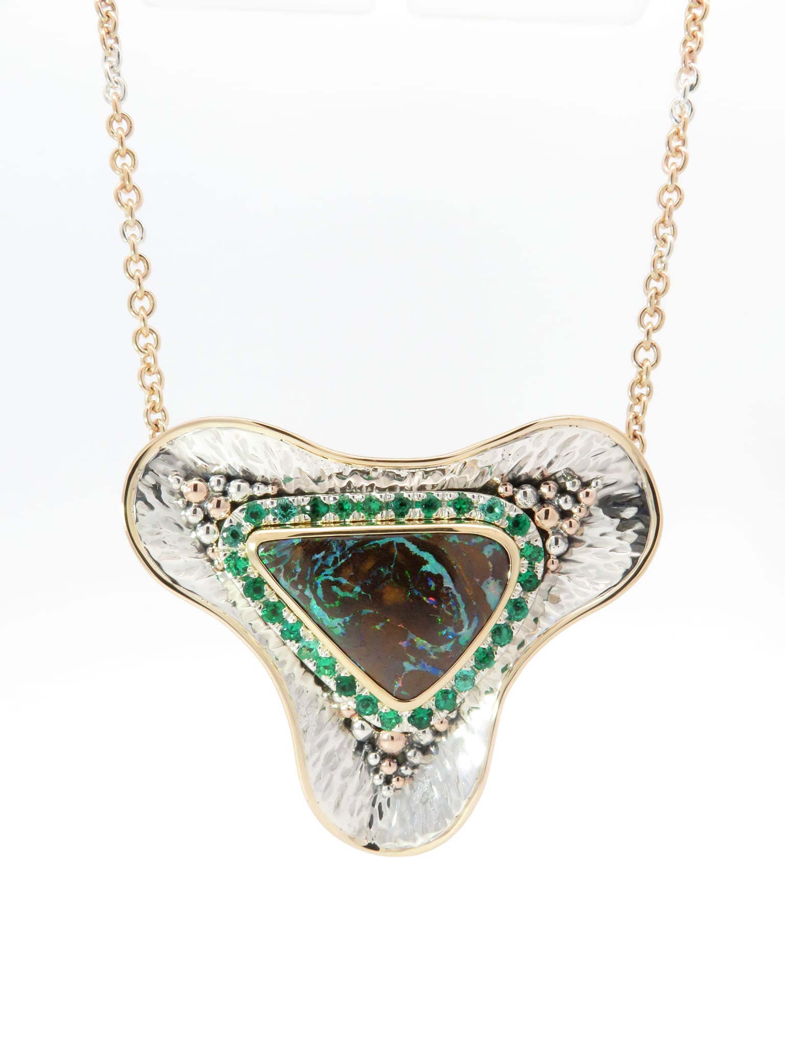Silver and Gold Opal Pendant Brisbane