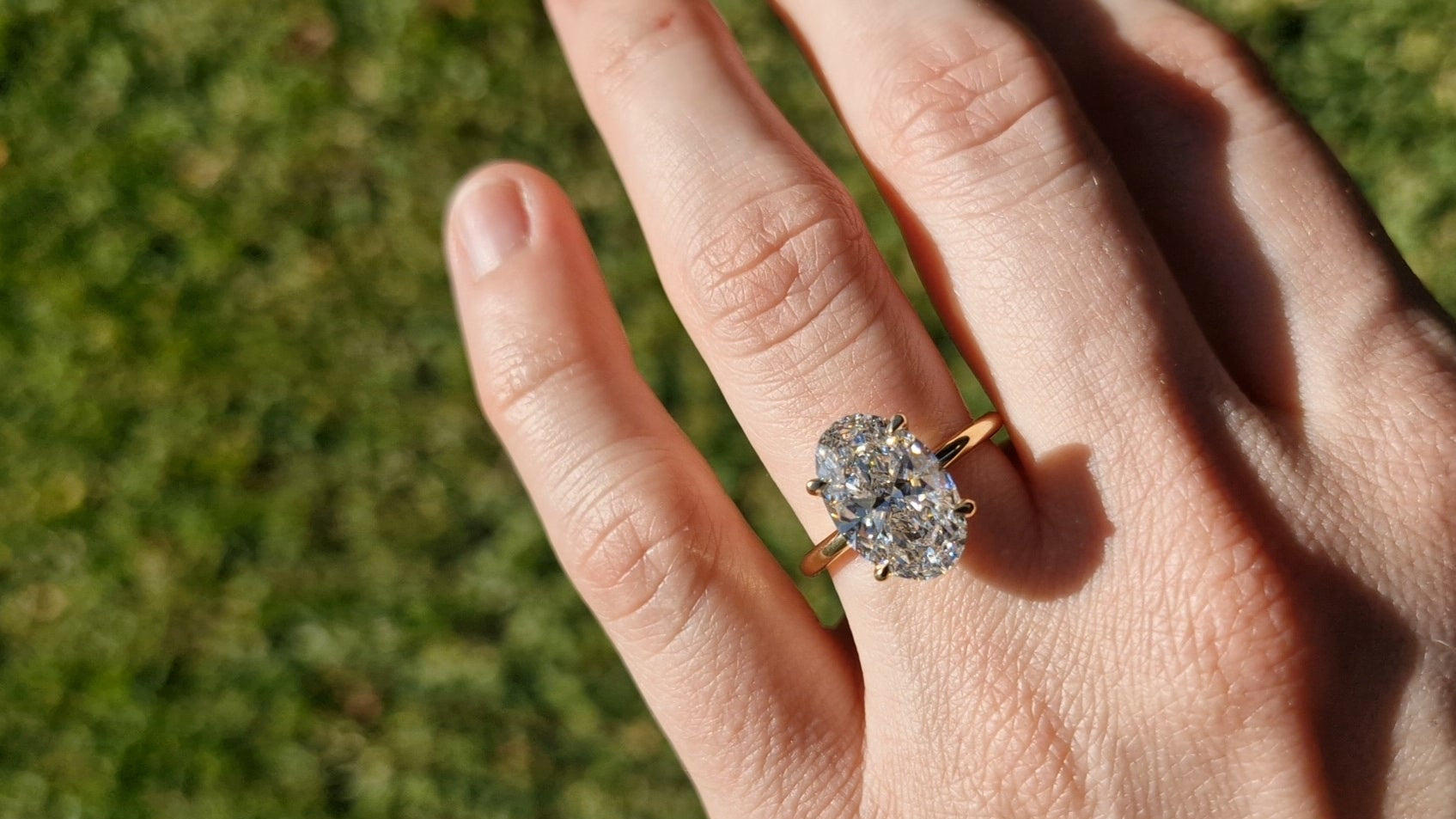 Oval Solitaire Diamond Custom Engagement Ring Brisbane