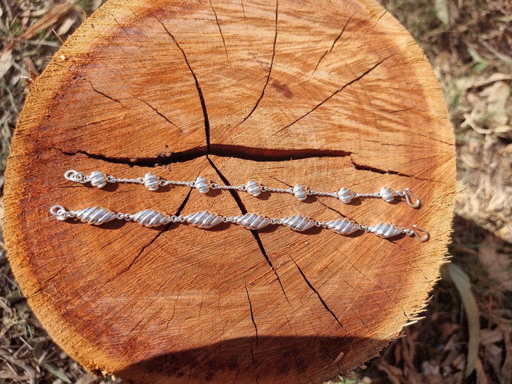 Organic Silver Seashell Bracelets Brisbane