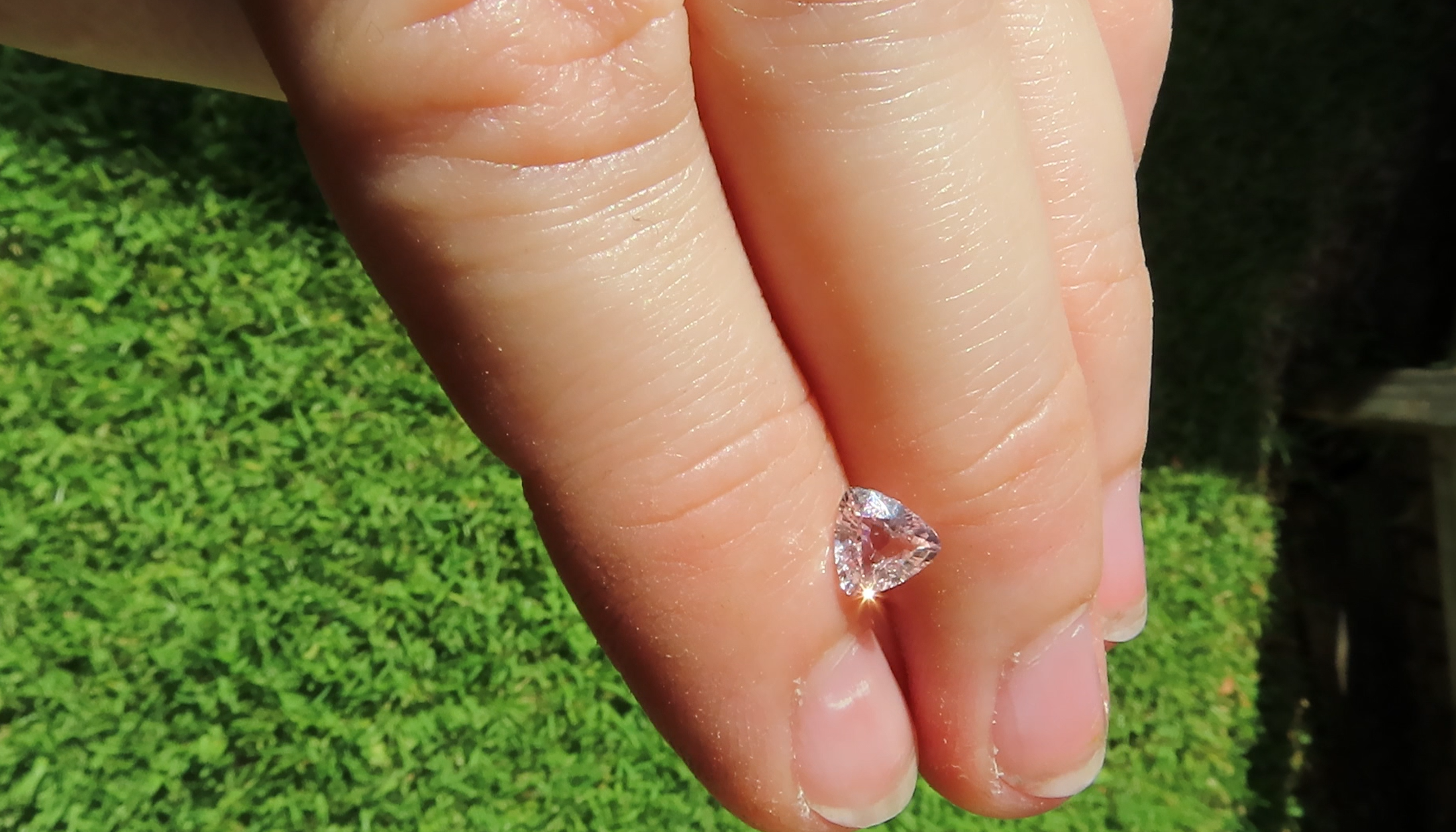 Trilliant Light Pink Sapphire