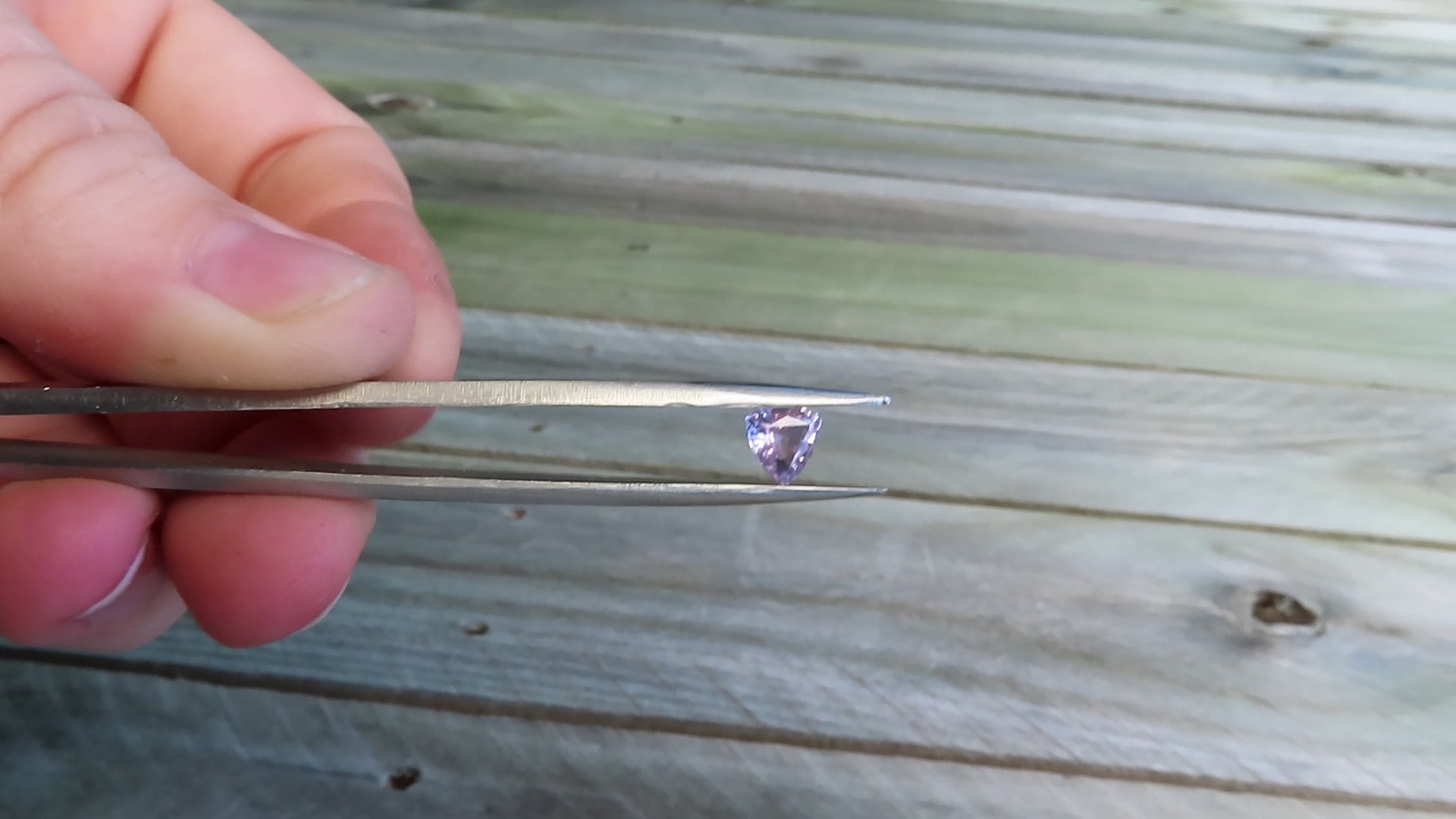 Lavender Sapphire Trilliant for custom design
