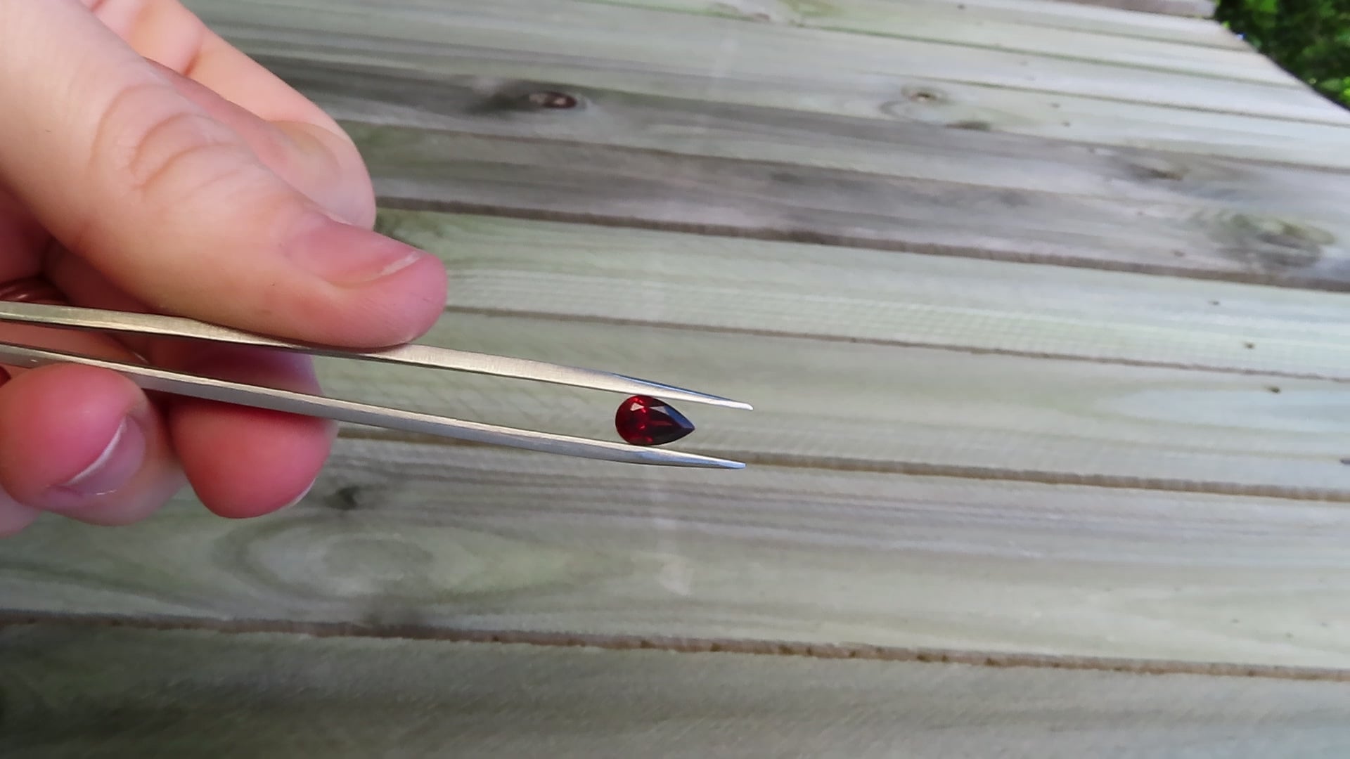 Almandine Garnet pear for pendant or bespoke jewellery